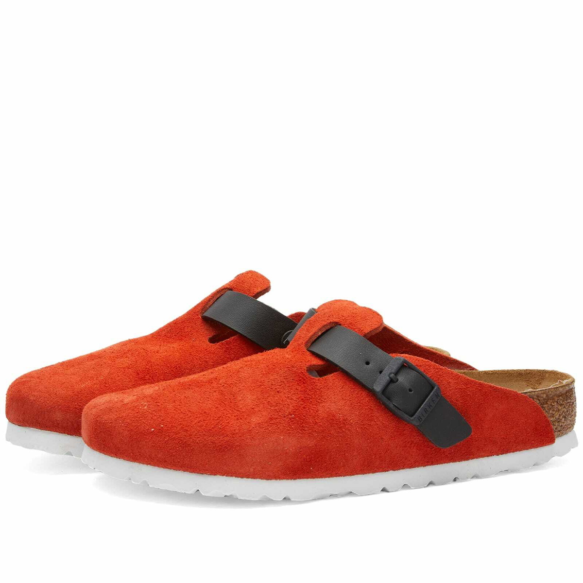 Birkenstock Boston in Tomato/Black