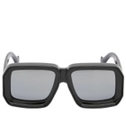 Loewe Eyewear Paula's Ibiza Mask Sunglasses in Black/Silver 