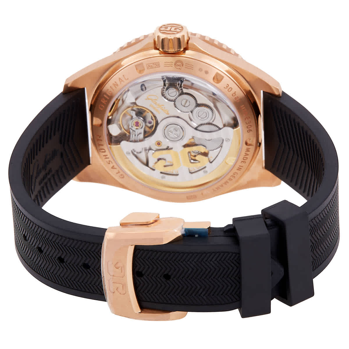Glashutte Original SeaQ Panorama Date Automatic Black Dial Mens Watch 1-36-13-03-90-33