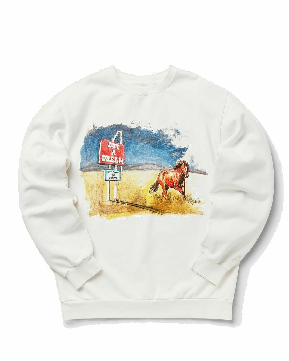 Photo: One Of These Days But A Dream Crewneck White - Mens - Sweatshirts