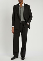 Tom Ford Striped Wool Trousers Black
