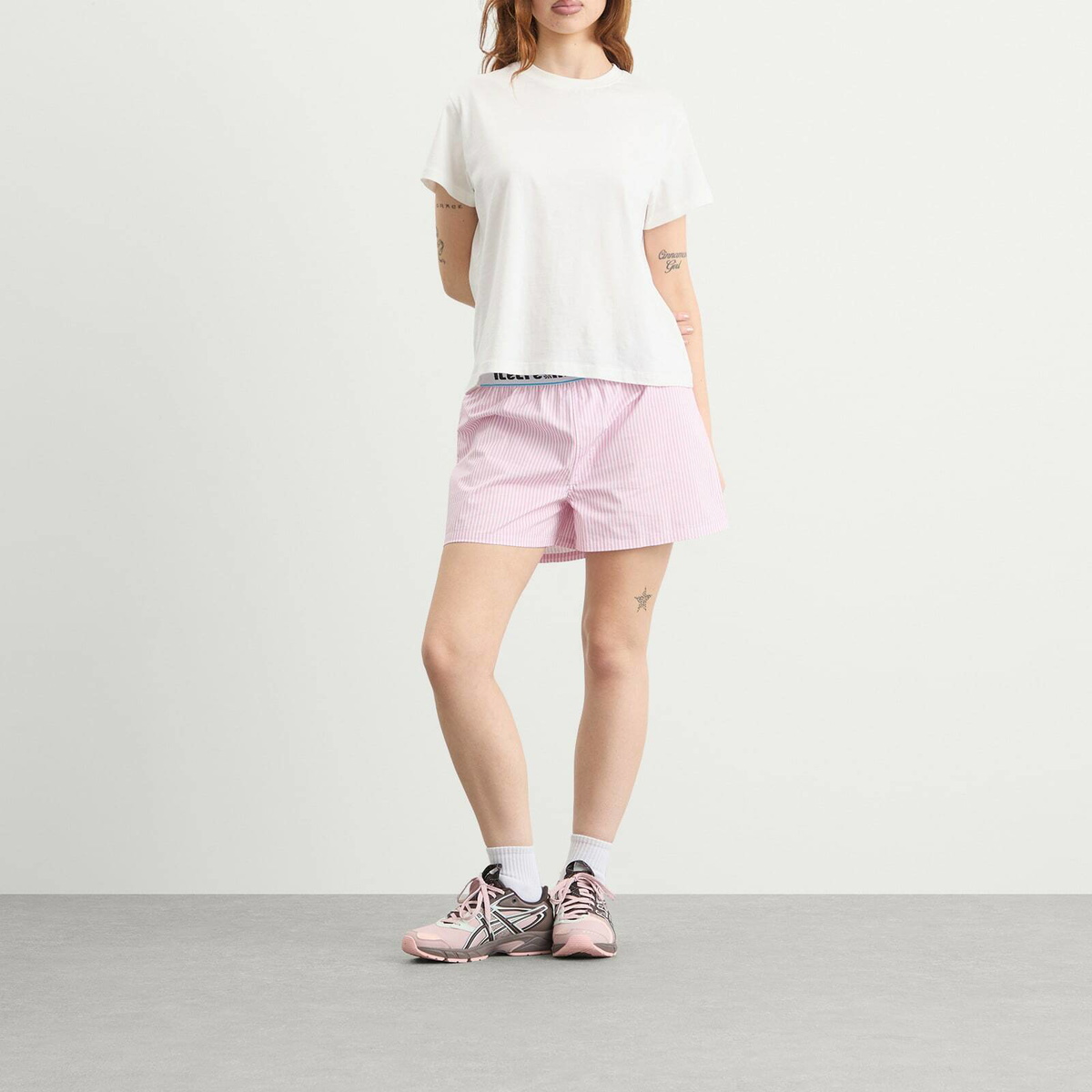 ICECREAM Women's Soft Serve Boxer Short in Pink Stripe