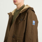 Universal Works Men's British Waxed Cotton Boston Parka Jacket in Brown