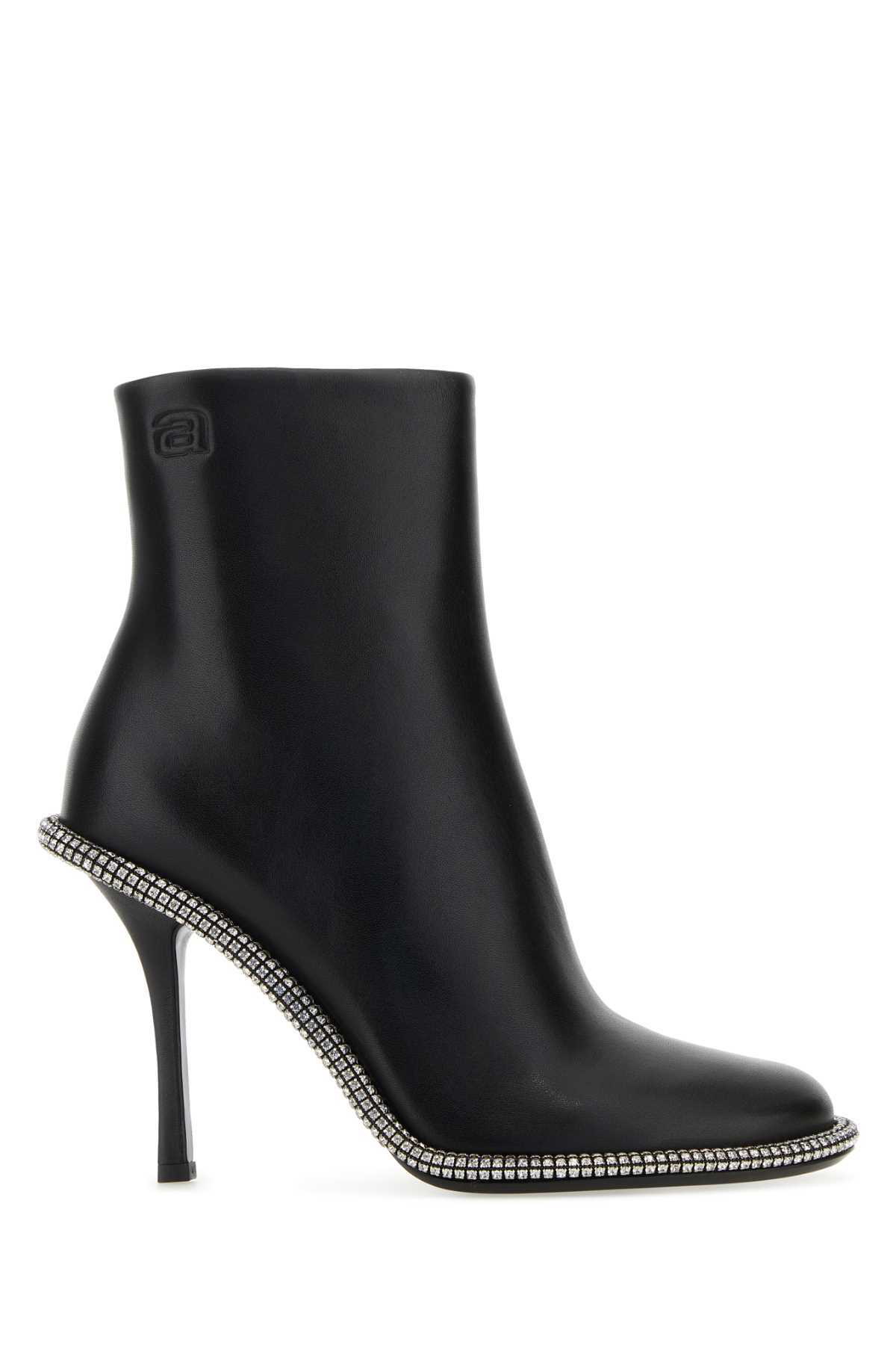 【関税込み】Alexander Wang ブラック Throttle ブーツ throttle 95mm ankle boot in leather in BLACK | alexanderwang®