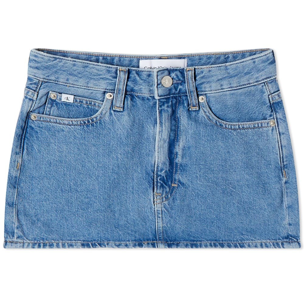 Calvin Klein Women's Micro Denim Skirt in Medium Denim Calvin Klein