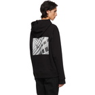 Calvin Klein 205W39NYC Black American Flags And Buildings Hoodie