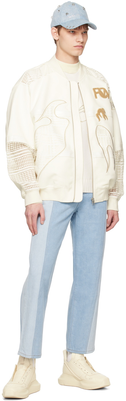 Feng Chen Wang White Phoenix Bomber Jacket