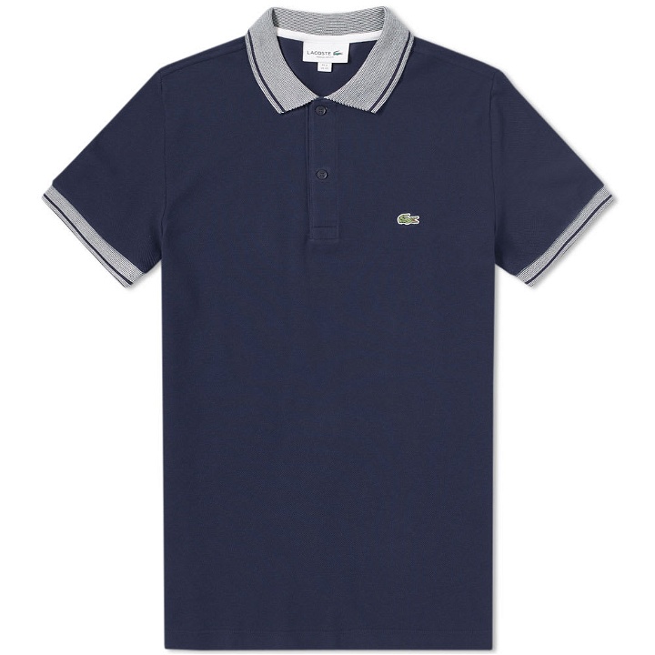Photo: Lacoste Contrast Tipped Polo