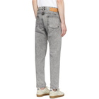 AMI Alexandre Mattiussi Grey Carrot-Fit Jeans