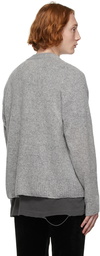 John Elliott Grey Wool Powder Cardigan