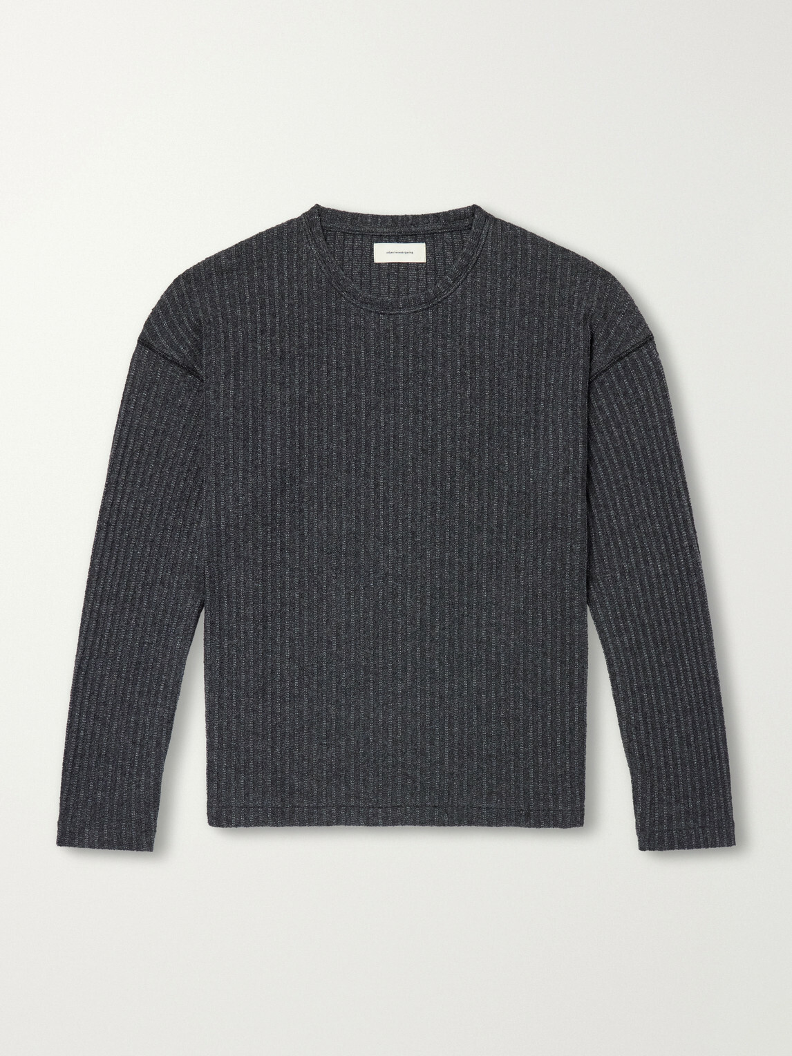 mfpen - Ribbed Bouclé T-Shirt - Gray