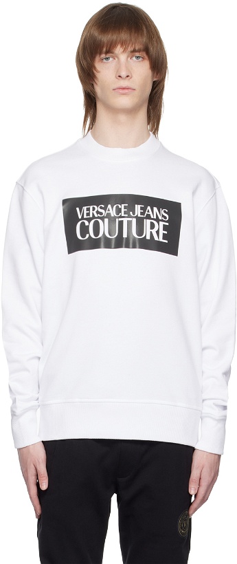 Photo: Versace Jeans Couture White Printed Sweatshirt