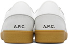 A.P.C. White & Gray Plain Sneakers