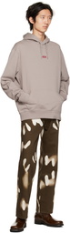 424 Taupe Embroidered Hoodie