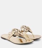 Tory Burch Miller metallic leather thong sandals