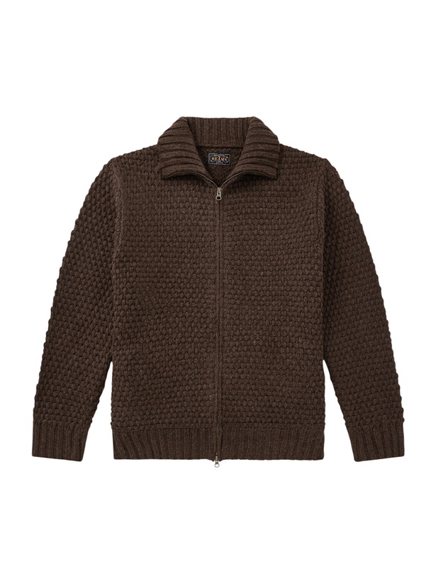 Photo: Beams Plus - Zip-Up Wool Sweater - Brown