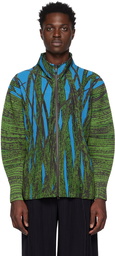 HOMME PLISSÉ ISSEY MIYAKE Green Grass Field Sweater