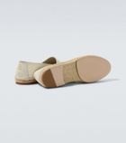 Brunello Cucinelli Suede-trimmed woven espadrilles