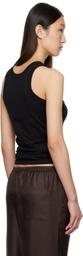 Loulou de Saison Black Poso LDS Cotton Tank Top