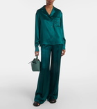 Loewe Anagram silk satin pajama shirt
