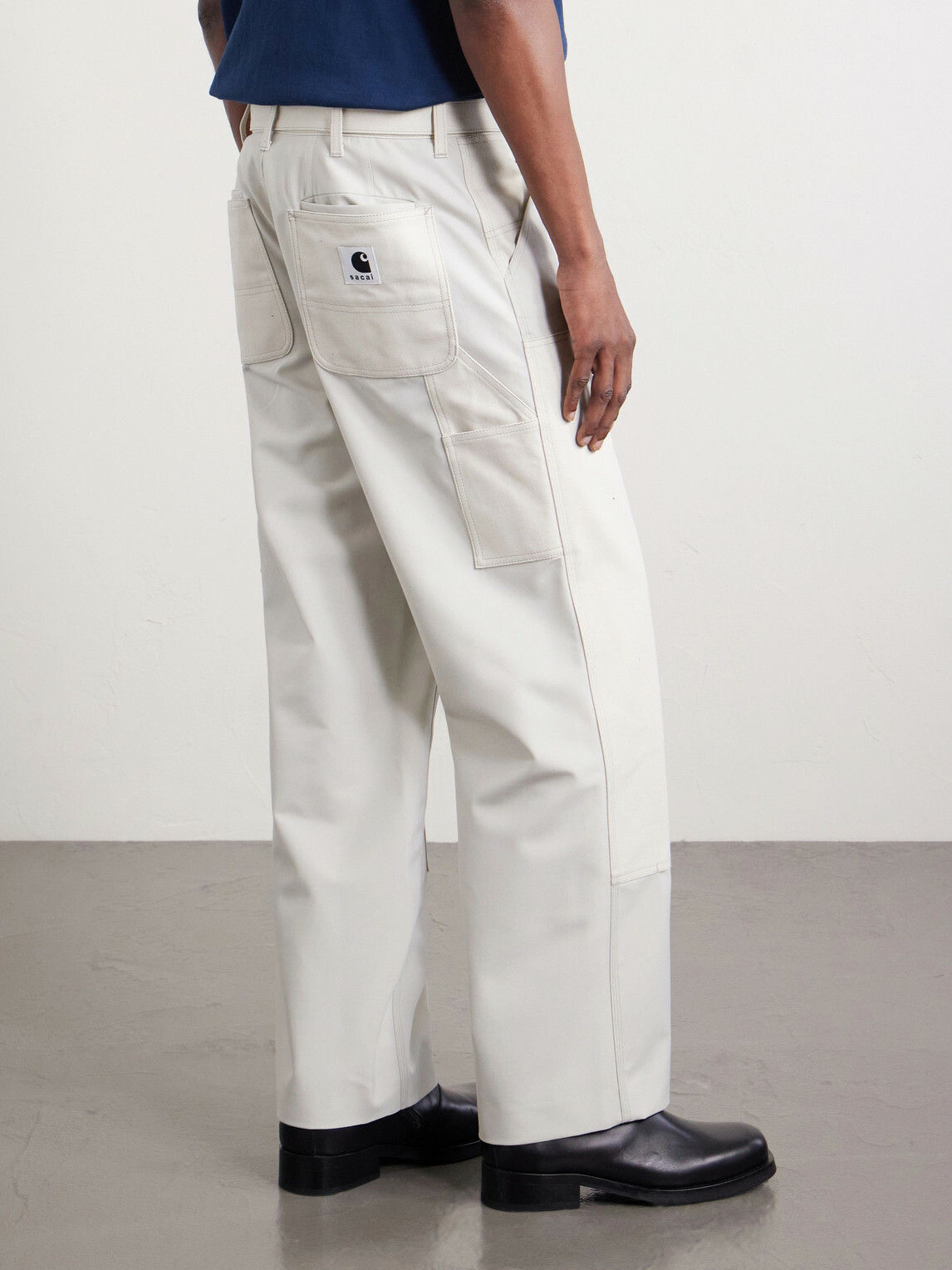 Sacai - Carhartt WIP Duck Wide-Leg Belted Grain de Poudre and