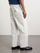 Sacai - Carhartt WIP Duck Wide-Leg Belted Grain de Poudre and Cotton-Canvas Trousers - Neutrals