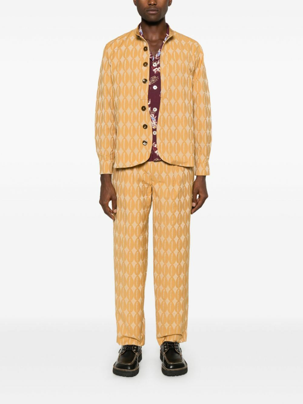 Labrum London Jacquard Straight Trousers