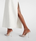 Jimmy Choo Saeda 100 embellished satin pumps
