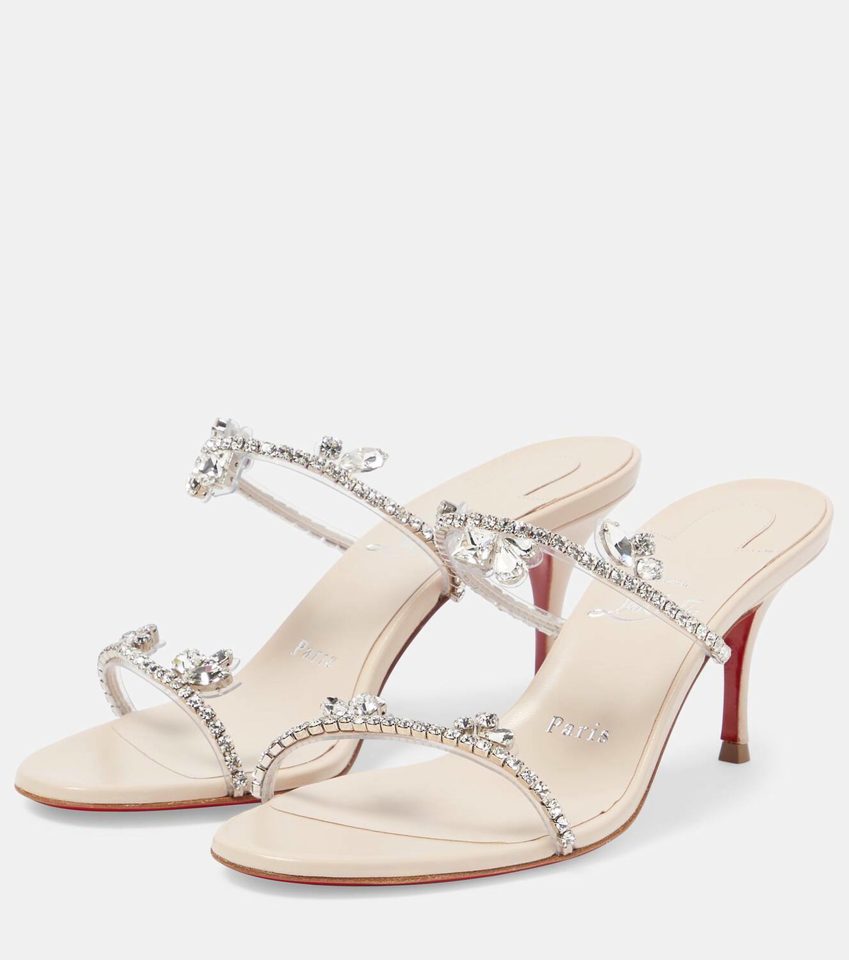Christian Louboutin Just Queen 70 embellished leather mules
