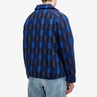 Percival Men's Fretwork Check Anderson Jacket in Blue