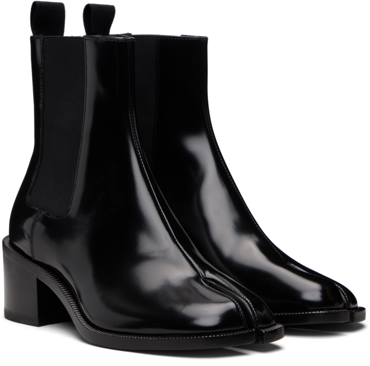 Maison Margiela Black Tabi City Chelsea Boots