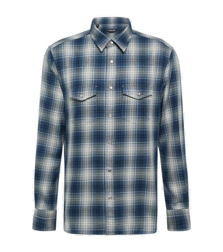 Photo: Tom Ford Checked cotton Western shirt