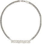 VETEMENTS Silver Gothic Logo Necklace