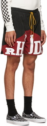 Rhude Black & Red Cupro Yachting Shorts