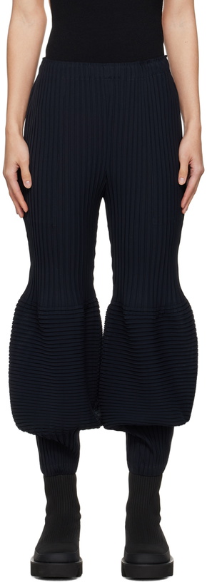 Photo: ISSEY MIYAKE Black Aerate Pleats Trousers