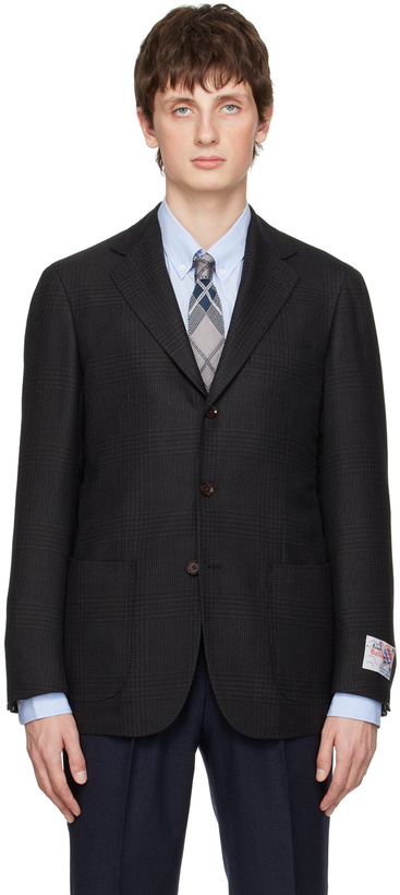 Photo: Ring Jacket Navy & Khaki Prince of Wales Blazer