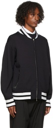 3.1 Phillip Lim Reversible Black Knit Varsity Jacket