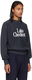 Late Checkout Navy Crewneck Sweatshirt