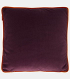 Etro Embroidered cotton and velvet cushion