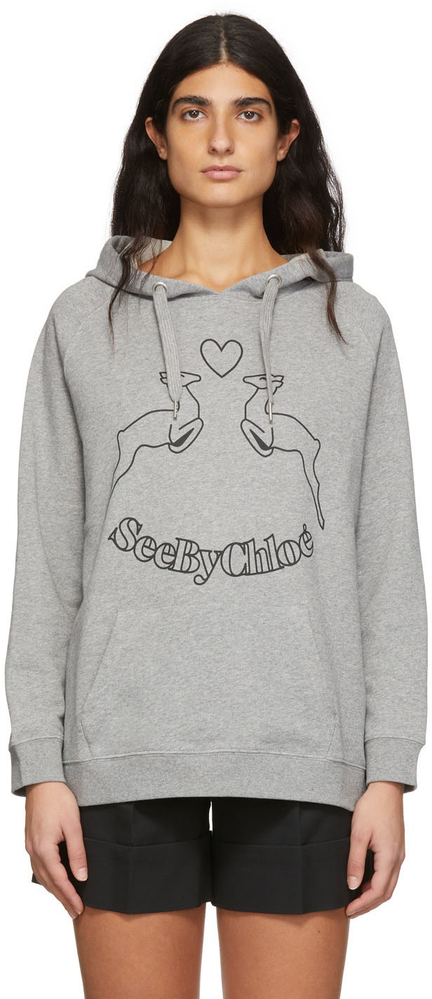 Photo: See by Chloé Grey Logo Hoodie
