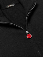 Kiton - Silk, Cashmere and Linen-Blend Half-Zip Sweater - Black