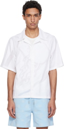 Casablanca White 'The Art Of The Serve' Fil Coupé Shirt