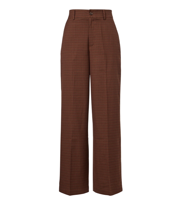 Photo: Varley Checked twill wide-leg pants