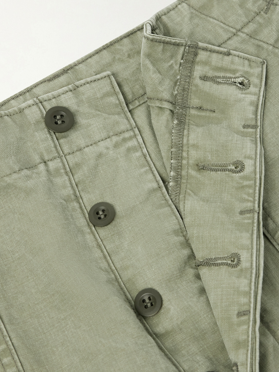 OrSlow - Summer Fatigue Straight-Leg Cotton Trousers - Green