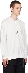 MASTERMIND WORLD White Embroidered Long Sleeve T-Shirt