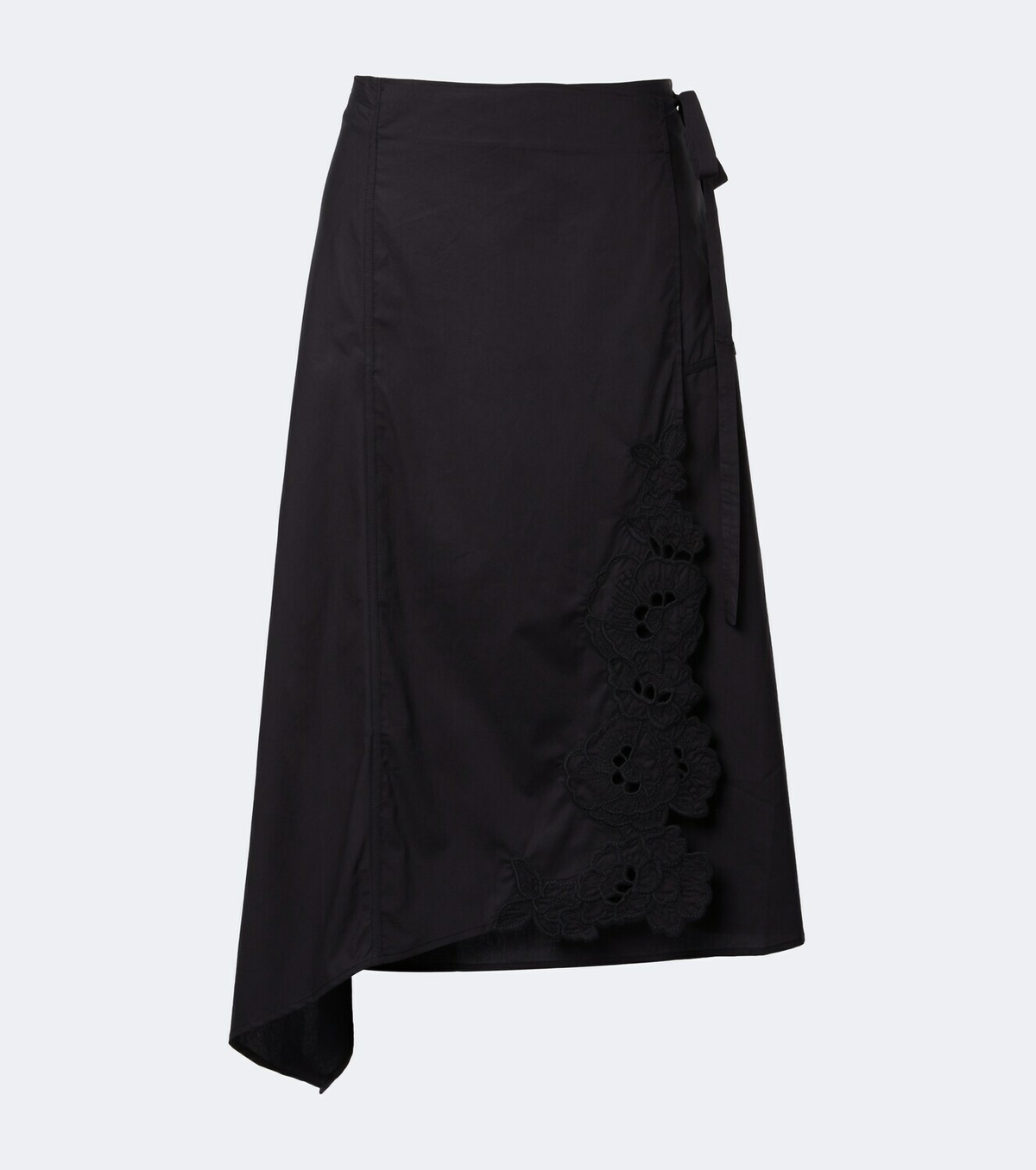 SIR Klara asymmetric cotton midi skirt