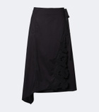 SIR Klara asymmetric cotton midi skirt