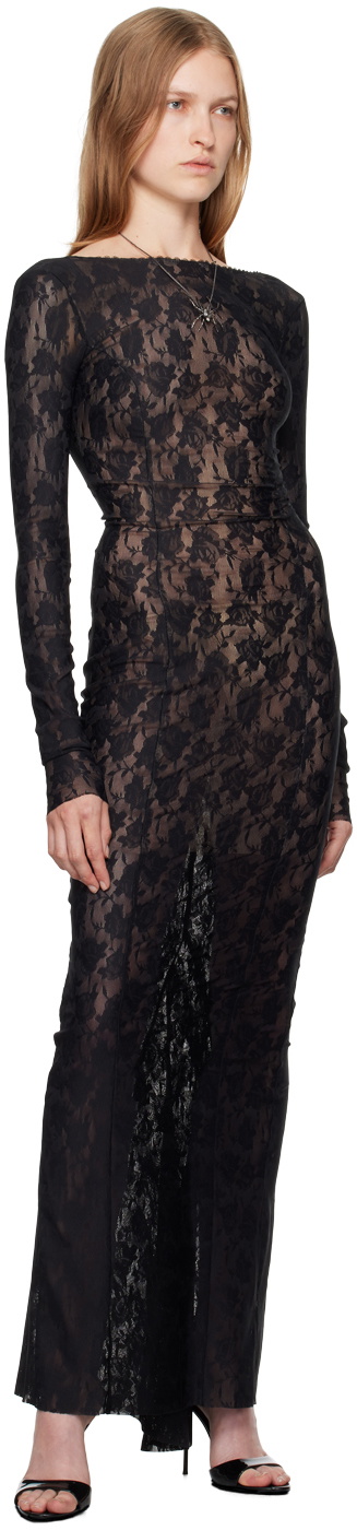 MISBHV Black Lace Maxi Dress
