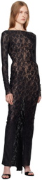 MISBHV Black Lace Maxi Dress