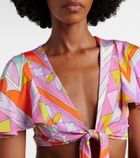 Pucci Angoli jersey satin crop top